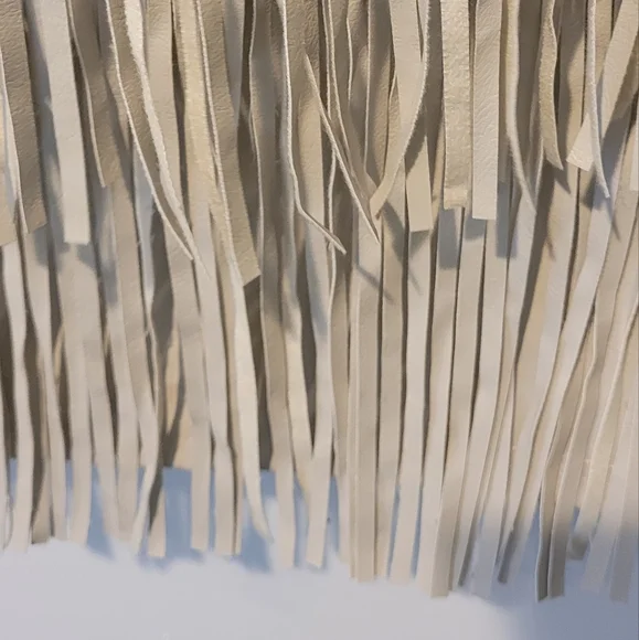 Altar'd State Cream Fringed Mini Skirt Cocktail - Picture 3 of 9